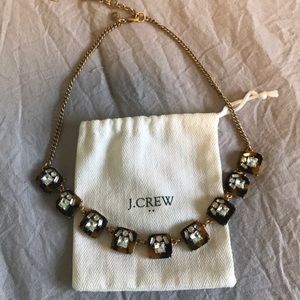 J. Crew Statement Necklace Tortoise & Rhinestones
